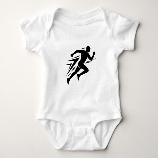 Snelheidsrenner Silhouet Atletisch Sportontwerp Romper (Voorkant)