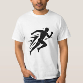Snelheidsrenner Silhouet Atletisch Sportontwerp T-shirt