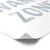 Snelheidstilte Zone Strand Nursery Decor Poster (Hoek)