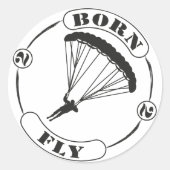 snelheidsvliegen ronde sticker (Voorkant)