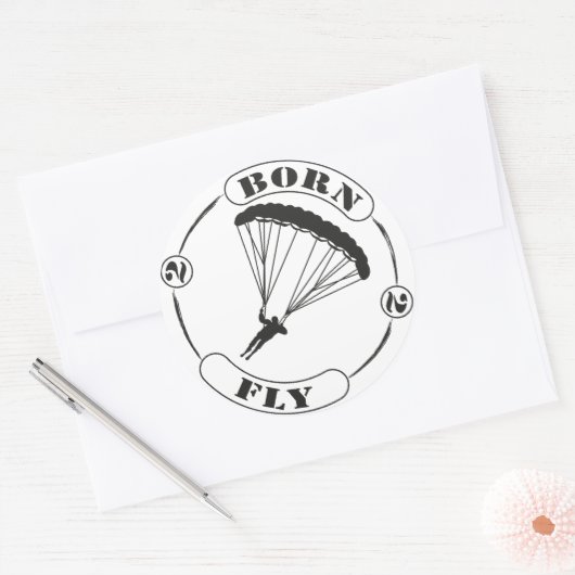 snelheidsvliegen ronde sticker (Envelop)