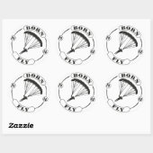 snelheidsvliegen ronde sticker (Vel)