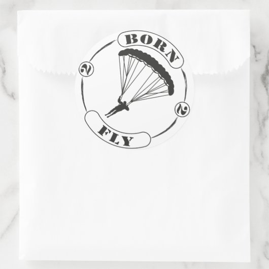 snelheidsvliegen ronde sticker (Tas)