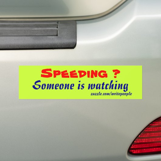 snelheidswaarschuwing bumperstickers (Op auto)