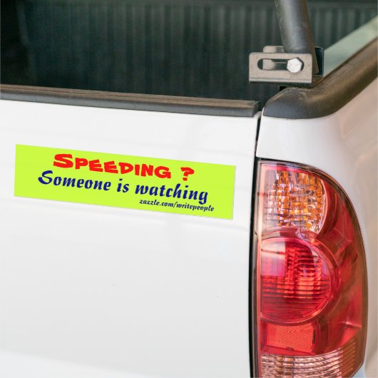 snelheidswaarschuwing bumperstickers (Op Truck)