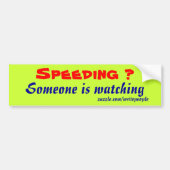 snelheidswaarschuwing bumperstickers (Voorkant)