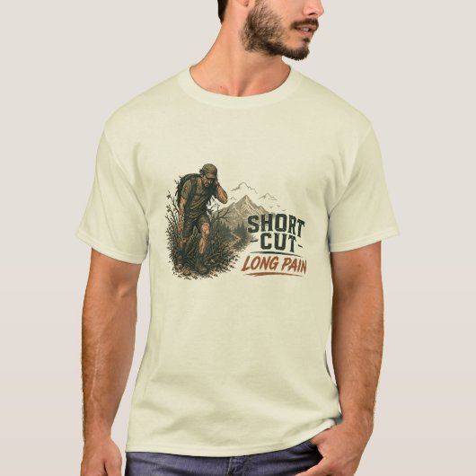 Snelkoppeling - Lange Pijn grapsshirt T-shirt (Voorkant)