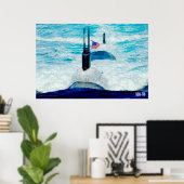 SNELLE AANVAL SUBMARINE - SSN-770 POSTER (Thuiskantoor)
