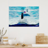 SNELLE AANVAL SUBMARINE - SSN-770 POSTER (Keuken)