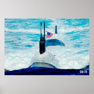 SNELLE AANVAL SUBMARINE - SSN-770 POSTER