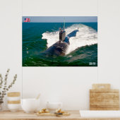 SNELLE AANVAL SUBMARINE - SSN-781 POSTER (Keuken)