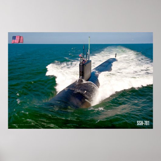 SNELLE AANVAL SUBMARINE - SSN-781 POSTER (Voorkant)