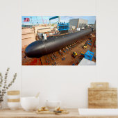 SNELLE AANVAL SUBMARINE - SSN-783 POSTER (Keuken)
