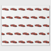 Snelle auto-cartoon | Extreme race |Kies achterkle Cadeaupapier (Vlak)