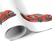 Snelle auto-cartoon | Extreme race |Kies achterkle Cadeaupapier (Rol Hoek)