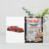 Snelle auto-cartoon | Extreme race |Kies achterkle Kaart (Staand voorkant)