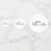 Snelle auto confetti (Achterkanten)