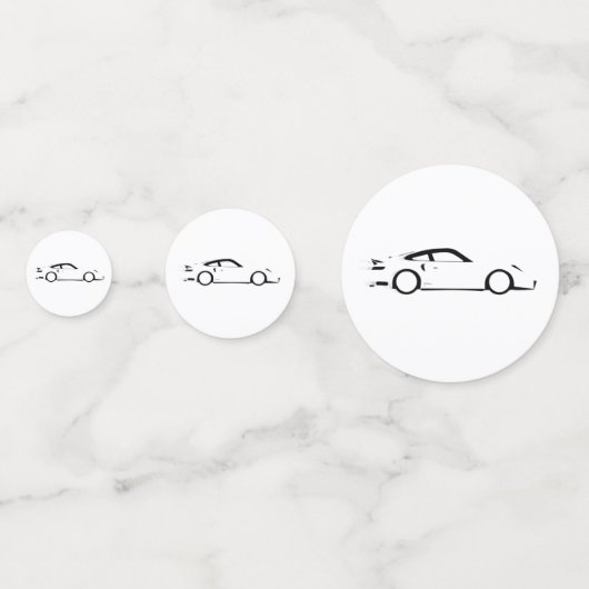 Snelle auto confetti (Achterkanten)