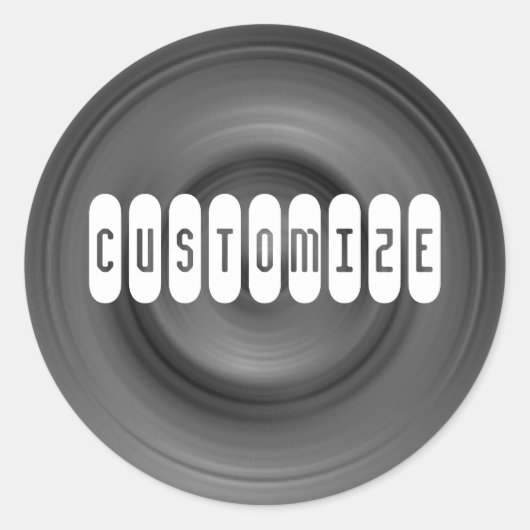 Snelle auto II - Sjabloon Ronde Sticker (Voorkant)