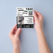 Snelle auto Logo, foto, taxichauffeur, prijslijst Flyer (Hand)