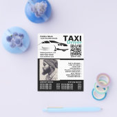 Snelle auto Logo, foto, taxichauffeur, prijslijst Flyer (Enkel)