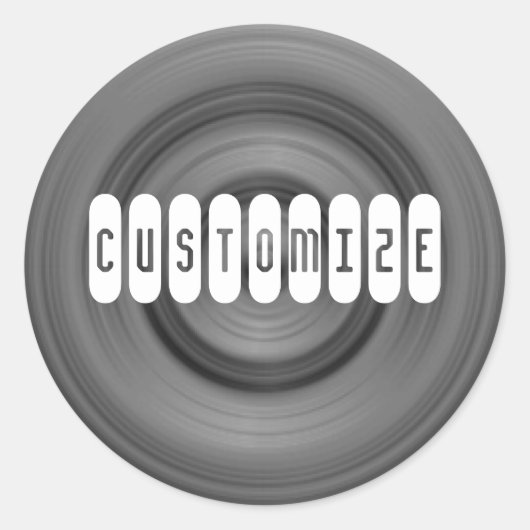 Snelle auto - Sjabloon Ronde Sticker (Voorkant)