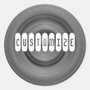 Snelle auto - Sjabloon Ronde Sticker