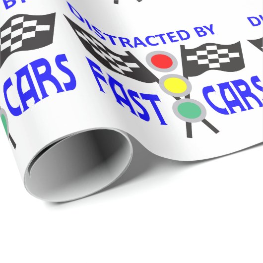 Snelle auto's cadeaupapier (Rol Hoek)