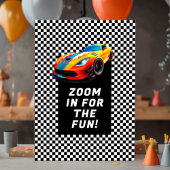 Snelle auto's kinder race verjaardagskaart kaart