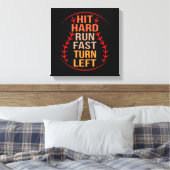 Snelle Baseball Player Sportlover Ca met harde run Canvas Afdruk (Insitu (Slaapkamer))