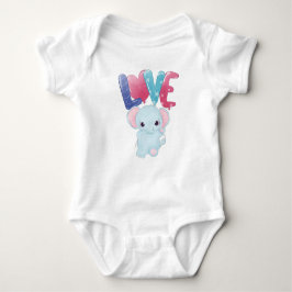 SNELLE BLAUWE ELEPHANT MET VERLIES ROMPER
