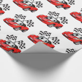 Snelle cartoon vlag - Kies achterkleur Cadeaupapier (Hoek)