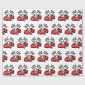 Snelle cartoon vlag - Kies achterkleur Cadeaupapier (Vlak)