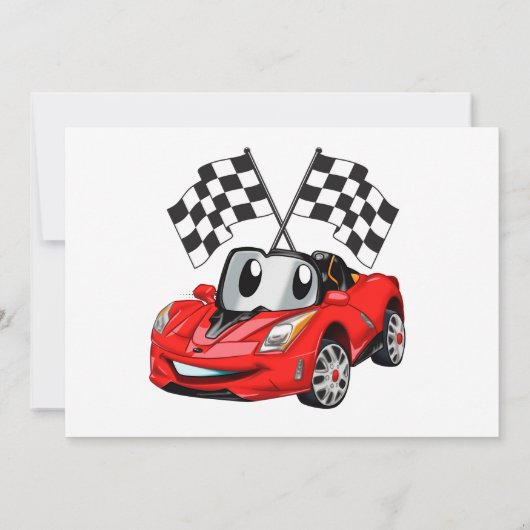 Snelle cartoon vlag - Kies achterkleur Kaart (Achterkant)