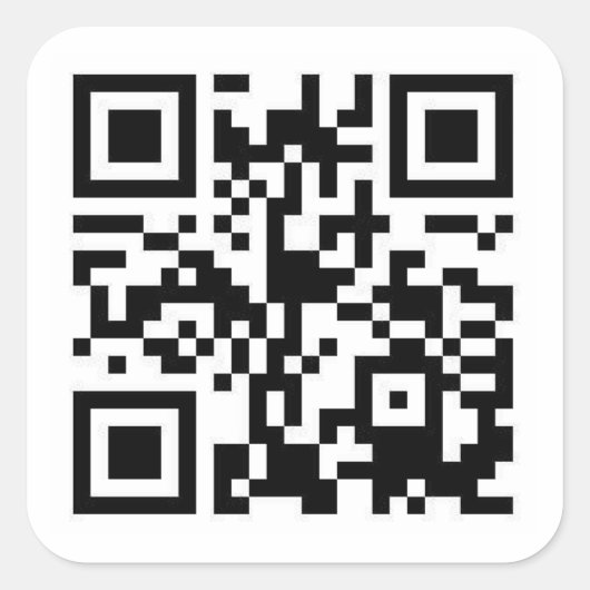 Snelle code (QR-code) Vierkante Sticker (Voorkant)