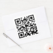 Snelle code (QR-code) Vierkante Sticker (Envelop)