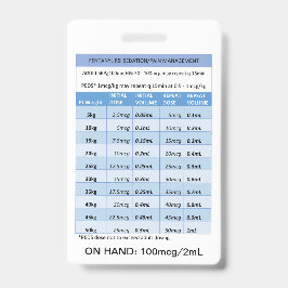 SNELLE DOSERING M.B.T. FENTANYL VOOR RSI-SEDATIE E BADGE
