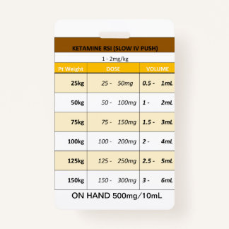 Snelle dosering RE: Etomidate en Ketamine voor RSI Badge