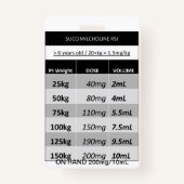 Snelle dosering RE: Succinylcholine RSI Paralytisc Badge (Achterkant)