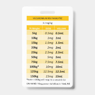 Snelle dosering RE: Vecuronium & Rocuronium verlam Badge