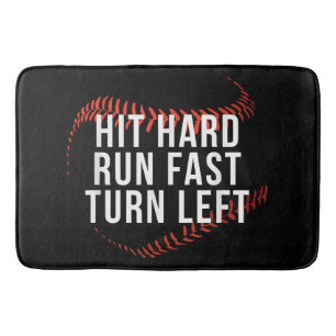 Snelle draai links Funny Baseball Player Badmat