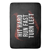 Snelle draai links Funny Baseball Player Badmat (Voorkant Verticaal)
