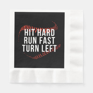 Snelle draai links Funny Baseball Player Servet