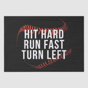 Snelle draai links Funny Baseball Player Tissuepapier