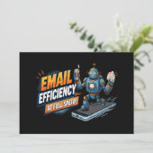 Snelle E-mailproductiviteitsrobot Feestdagenkaart (Staand voorkant)
