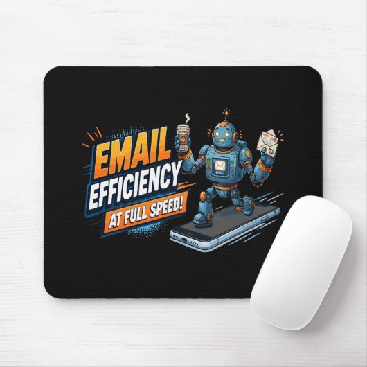 Snelle E-mailproductiviteitsrobot Muismat (Met muis)
