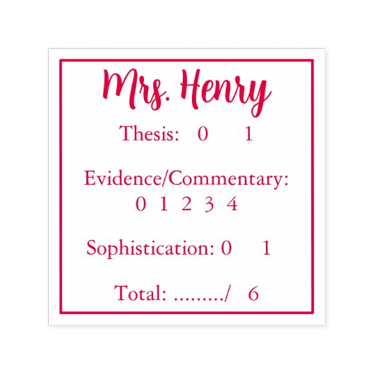 Snelle en eenvoudige essay grading zelfinktende stempel (Design)