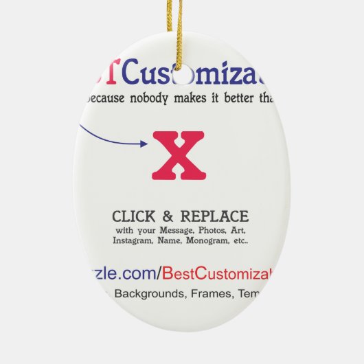 Snelle en eenvoudige lege Sjabloon Keramisch Ornament (Achterkant)