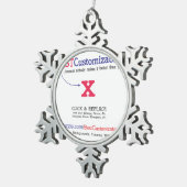 Snelle en eenvoudige lege Sjabloon Tin Sneeuwvlok Ornament (Rechts)