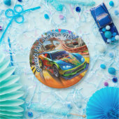 Snelle en leuke verjaardag, hete auto's verjaardag papieren bordje (Feest)